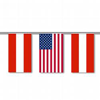 Austria & U.S. String Pennants