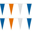 Blue Orange White Heavy Duty String Icicle Pennants, PENNSP869BOW