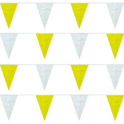 Yellow and White String Pennants, PENNS120YW
