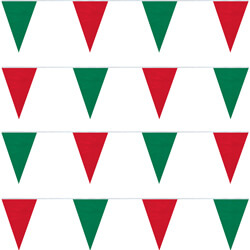 Red Green String Red/Green String Pennants | FlagandBanner.com