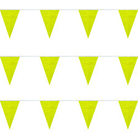 Yellow Plasticloth String Pennants, PENNSPCR100Y