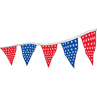 Americana Stars String Pennants