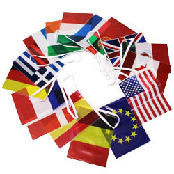 Assorted World Flags String Pennants, FBPP0000009635