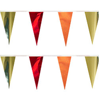 Gold Orange Red String Pennants, PENNSCR6X