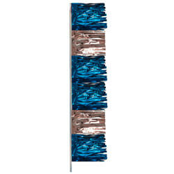 Blue, Silver, Blue Starburst Wiggler Replacement Pennants (6 pk)