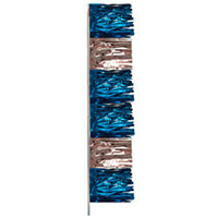 Blue, Silver, Blue Starburst Wiggler Pennants