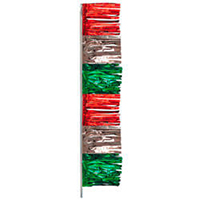 Red, Silver, Green Starburst Wiggler Pennants