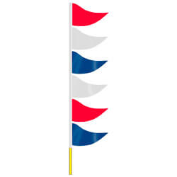 Red, White, And Blue Plasticloth Wiggler Pennants