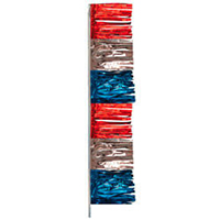 Red, Silver and Blue Starburst Wigglers