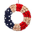 Wood Chip and Burlap Independence Wreath, REMT24141