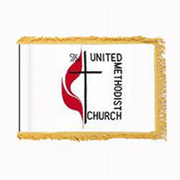 Methodist Flag Fringed with Pole Hem, RMETH46PHF