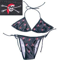 Jolly Roger Red Bandana Bikini