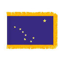 Alaska Flag Fringed with Pole Hem