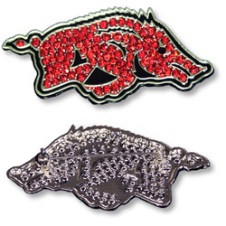 Razorback Logo Crystal Pin, SJCRBP