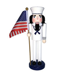 Navy American Flag Roll Neck | Claver/Luigi