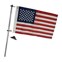 Pontoon Flag Pole w/ Socket & Flag, TMP922
