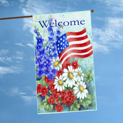 Patriotic Welcome House Flag, TOL102060H