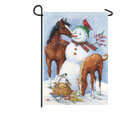 Snowman Pasture Polyester Garden Flag (12-1/2 in. x 18 in.)