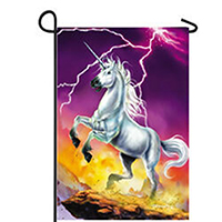 Lightning Unicorn Polyester Garden Flag (12-1/2 in. x 18 in.), TOL1112160G