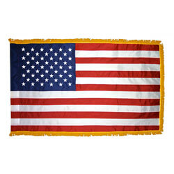 Most Popular US Fringed Flag with Pole Hem, FBPP0000012755