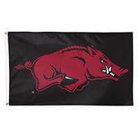 Arkansas Razorbacks Black Polyester Flag (3 ft. x 5 ft.), WINC35810321