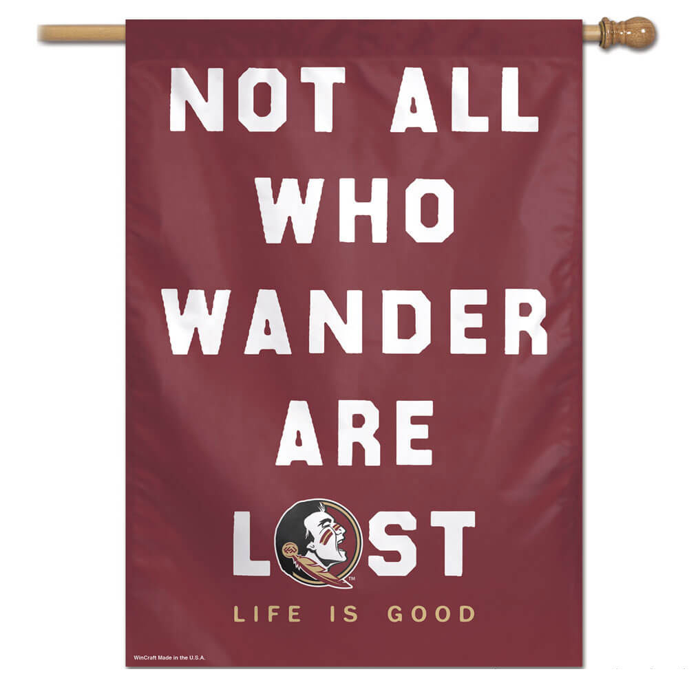 Florida State University Seminoles Life Is Good House Banner 28 In
