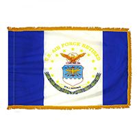 Air Force Retired Flag with Fringe and Pole Hem, AAIRF34PHF