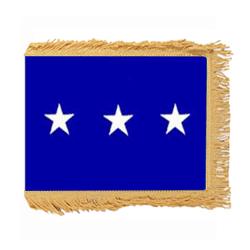Air Force LT. General Flag with Pole Hem and Fringe, AAIRFSTAR334PHF