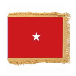 Army Brigadier General Flag with Pole Hem and Fringe, AARMYSTAR158PHF