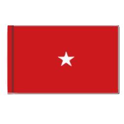 Army Brigadier General Flag withPole Hem, AARMYSTAR134PH