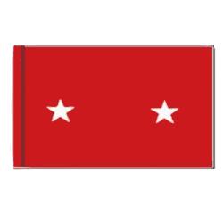 Army Major General Flag withPole Hem, AARMYSTAR234PH