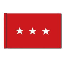 Army Lieutenant General Flag withPole Hem, AARMYSTAR334PH