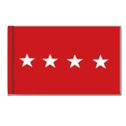Army General Flag withPole Hem, AARMYSTAR423PH