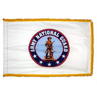 Army National Guard Fringed Flag with Pole Hem, AARNG35PHF