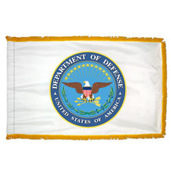 Department of Defense Fringed Flag with Pole Hem, ADOD35PHF