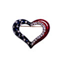 Patriotic Heart Outline Pin