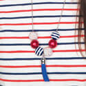 Patriotic Bead and Chain Necklace