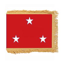 Marine Corps Lt. General Flag with Pole Hem and Fringe, AMARISTAR335PHF
