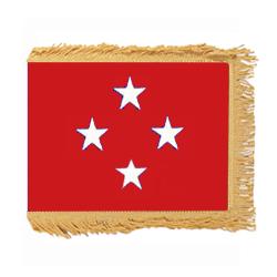 Marine Corps General Flag with Pole Hem and Fringe, AMARISTAR435PHF