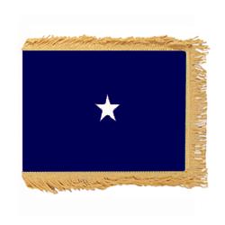 Navy Rear Admiral Lower Half Fringed Flag with Pole Hem, ANAVYSTAR123PHF