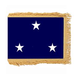 Navy Vice Admiral Fringed Flag with Pole Hem, ANAVYSTAR334PHF