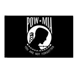 Double-sided POW MIA Flag with Pole Hem, APOWM35DSPH
