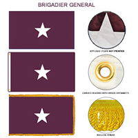 Army Medical Brigadier General Flags