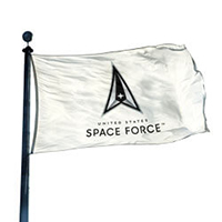 United States Space Force Logo White Flag, ASPAF35