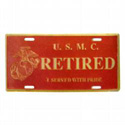 U.S. Marine Retired License Plate, AWLP053