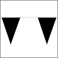 Solid Color Black or White String Pennants