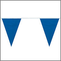 Solid Color Blue and Turquoise String Pennants