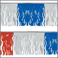 String Pennant Flags with Blues & Turquoise