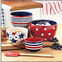 Patriotic Home Decor Kitchen Decorations Bowls Plates