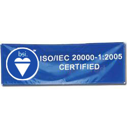 BSI's ISO/IEC 20000-1:2005 Certified Banner, BSIISOIEC20039H